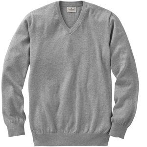 LL Bean V-Neck Gray Sweater